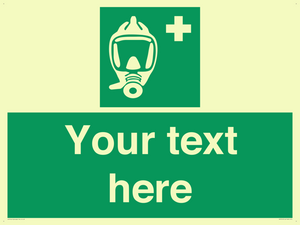 Custom sign safe condition Emergency escape breathing device